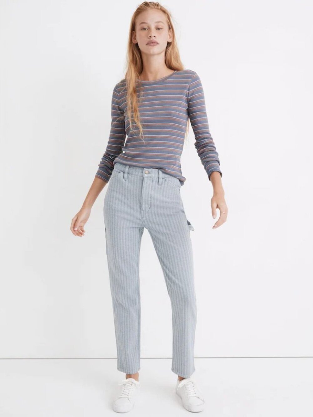 Madewell Herringbone Denim High-Rise Tapered Pants NWT Size 27